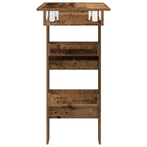 vidaXL Wall Bar Table Old Wood 102x45x103.5 cm Engineered Wood
