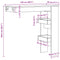 vidaXL Wall Bar Table Old Wood 102x45x103.5 cm Engineered Wood