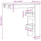 vidaXL Wall Bar Table Artisan Oak 102x45x103.5 cm Engineered Wood