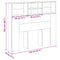 vidaXL Headboard Cabinet Old Wood 120x19x103.5 cm Engineered Wood