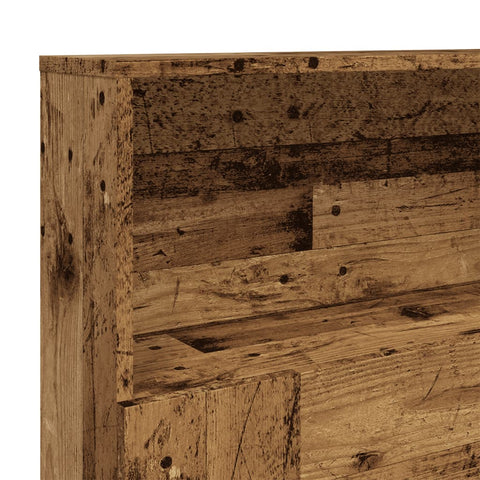 vidaXL Headboard Cabinet Old Wood 200x19x103.5 cm Engineered Wood