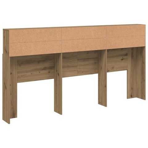 vidaXL Headboard Cabinet Artisian Oak 200x19x103.5 cm Engineered Wood
