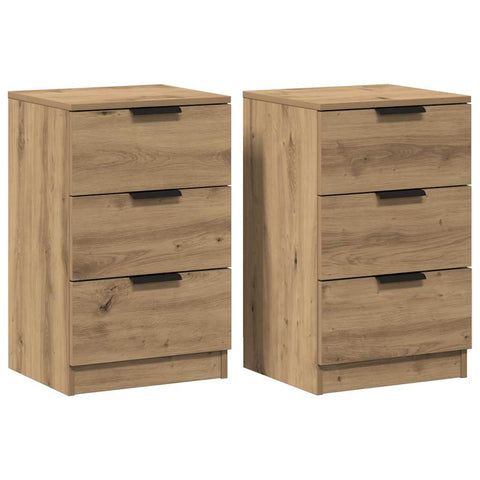 vidaXL Bedside Cabinets 2 pcs Artisan Oak 40x36x65 cm Engineered Wood