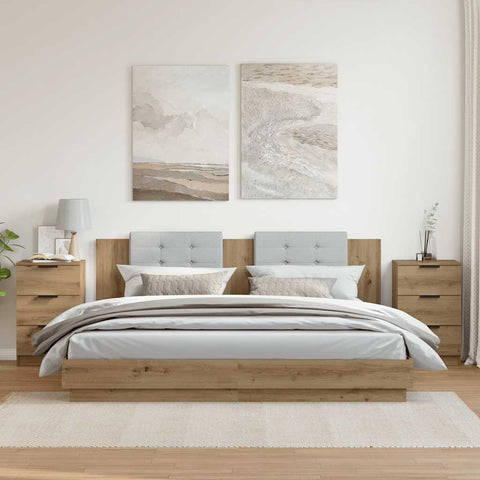 vidaXL Bedside Cabinets 2 pcs Artisan Oak 40x36x65 cm Engineered Wood