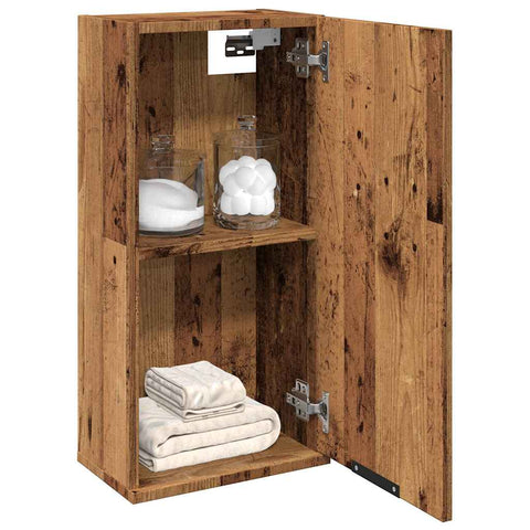 vidaXL Wall-mounted Bathroom Cabinet Old Wood 32x20x67 cm