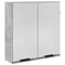 vidaXL Bathroom Mirror Cabinet Concrete Grey 64x20x66.5 cm Engineered Wood