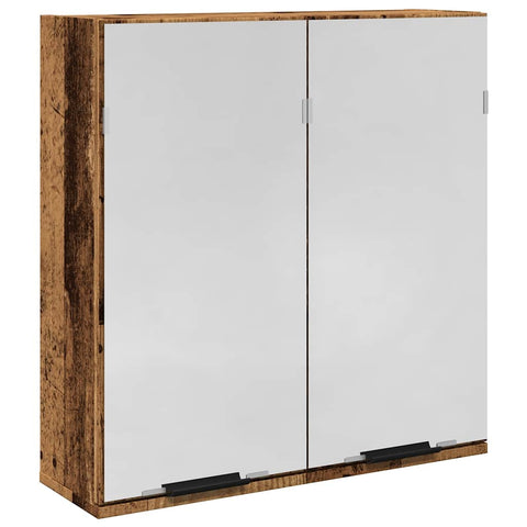 vidaXL Bathroom Mirror Cabinet Old Wood 64x20x66.5 cm Engineered Wood