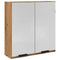 vidaXL Bathroom Mirror Cabinet Artisan Oak 64x20x66.5 cm Engineered Wood