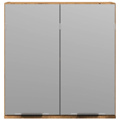 vidaXL Bathroom Mirror Cabinet Artisan Oak 64x20x66.5 cm Engineered Wood