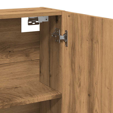 vidaXL Bathroom Mirror Cabinet Artisan Oak 64x20x66.5 cm Engineered Wood