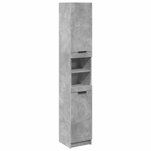 vidaXL Bathroom Cabinet Concrete Grey 32x34x188.5 cm Engineered Wood