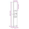 vidaXL Bathroom Cabinet Concrete Grey 32x34x188.5 cm Engineered Wood