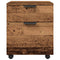 vidaXL Mobile File Cabinet with Wheels Old Wood 45x38x54 cm Engineered Wood