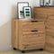 vidaXL Mobile File Cabinet with Wheels Artisan Oak 45x38x54 cm Engineered Wood