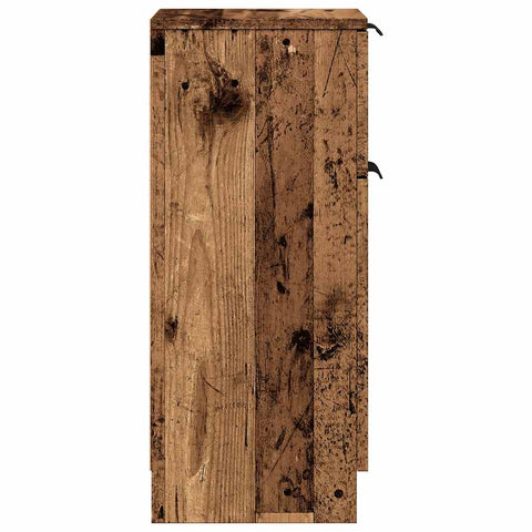 vidaXL Sideboards 2 pcs Old Wood 30x30x70 cm Engineered Wood
