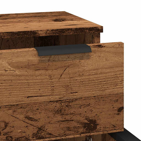 vidaXL Sideboards 2 pcs Old Wood 30x30x70 cm Engineered Wood