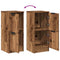 vidaXL Sideboards 2 pcs Old Wood 30x30x70 cm Engineered Wood