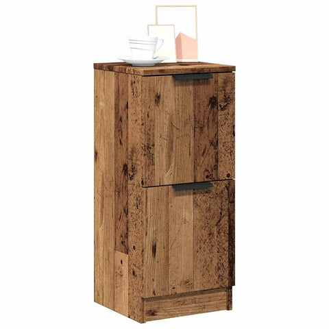 vidaXL Sideboards 2 pcs Old Wood 30x30x70 cm Engineered Wood