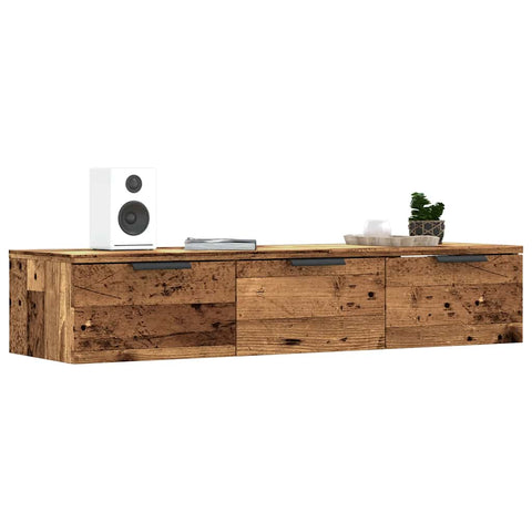 vidaXL Wall Cabinet Old Wood 102x30x20 cm Engineered Wood