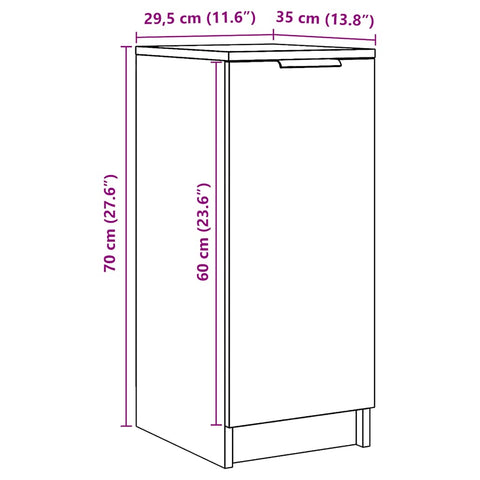 vidaXL Shoe Cabinet Artisan Oak 29.5x35x70 cm Engineered Wood