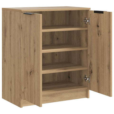 vidaXL Shoe Cabinet Artisian Oak 59x35x70 cm Engineered Wood