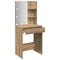 vidaXL Dressing Table with LED Artisan Oak 60x40x140 cm