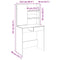 vidaXL Dressing Table with Mirror Old Wood 74.5x40x141 cm