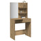 vidaXL Dressing Table with Mirror Artisan Oak 74.5x40x141 cm