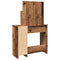 vidaXL Dressing Table with Mirror Old Wood 86.5x35x136 cm