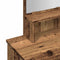 vidaXL Dressing Table with Mirror Old Wood 86.5x35x136 cm