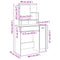vidaXL Dressing Table with Mirror Old Wood 86.5x35x136 cm