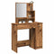 vidaXL Dressing Table with Mirror Old Wood 86.5x35x136 cm