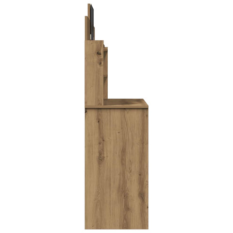 vidaXL Dressing Table with Mirror Artisan Oak 96x39x142 cm
