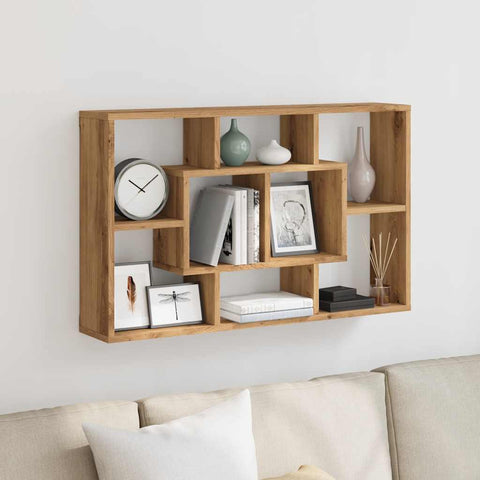 vidaXL Wall Shelf Artisan Oak 85x16x52.5 cm Engineered Wood