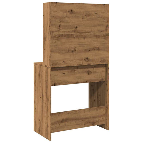 vidaXL Dressing Table with LED Artisan Oak 74.5x40x141 cm