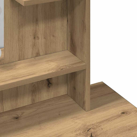 vidaXL Dressing Table with LED Artisan Oak 86.5x35x136 cm
