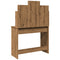 vidaXL Dressing Table with LED Lights Artisan Oak 96x40x142 cm