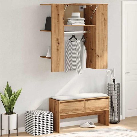 vidaXL Hallway Cabinet Artisan Oak 97.5x37x99 cm Engineered Wood