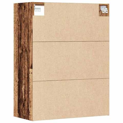 vidaXL Hanging Wall Cabinet Old Wood 69.5x32.5x90 cm