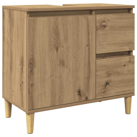 vidaXL Sink Cabinet Artisan Oak 65x33x60 cm Engineered Wood