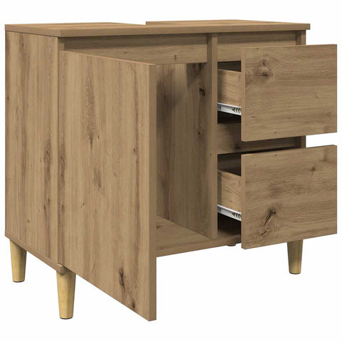 vidaXL Sink Cabinet Artisan Oak 65x33x60 cm Engineered Wood
