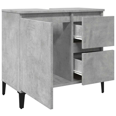 vidaXL Sink Cabinet Concrete Grey 65x33x60 cm Engineered Wood