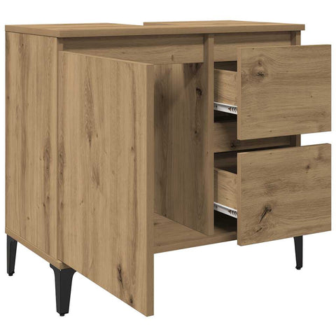 vidaXL Sink Cabinet Artisan Oak 65x33x60 cm Engineered Wood