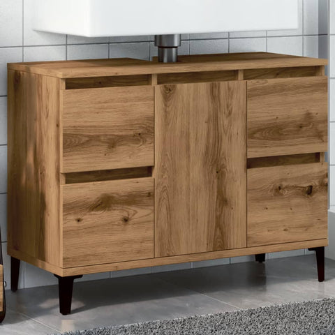 vidaXL Sink Cabinet Artisan Oak 80x33x60 cm Engineered Wood