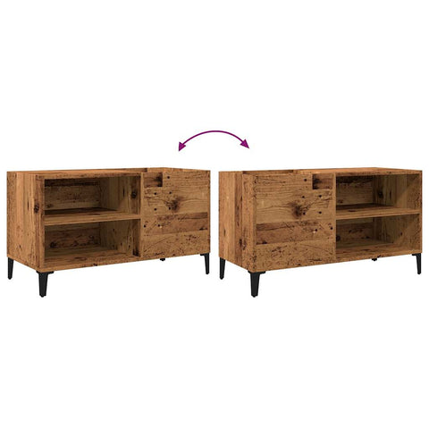 vidaXL Record Cabinet Old Wood 84.5x38x48 cm Engineered Wood