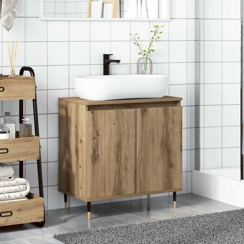 vidaXL Bathroom Cabinet Artisan Oak 58x33x60 cm Engineered Wood