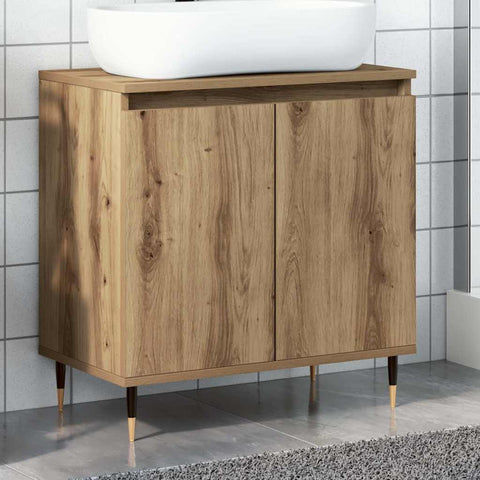 vidaXL Bathroom Cabinet Artisan Oak 58x33x60 cm Engineered Wood