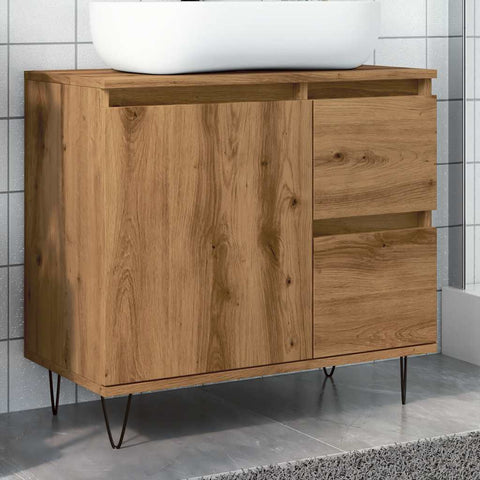 vidaXL Sink Cabinet Artisan Oak 65x33x60 cm Engineered Wood