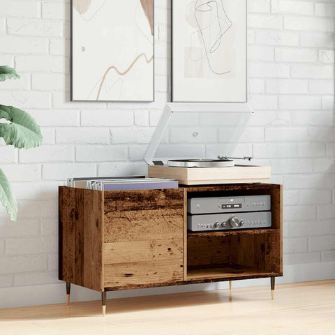 vidaXL Record Cabinet Old Wood 84.5x38x48 cm Engineered Wood