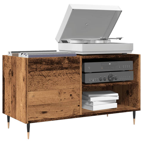 vidaXL Record Cabinet Old Wood 84.5x38x48 cm Engineered Wood